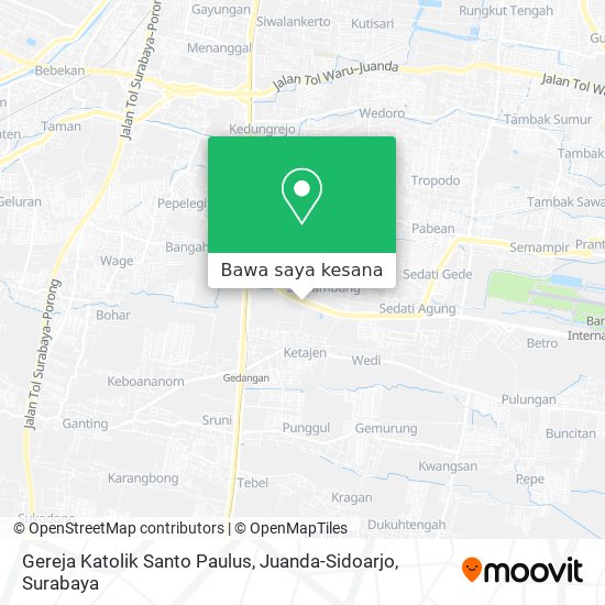 Peta Gereja Katolik Santo Paulus, Juanda-Sidoarjo