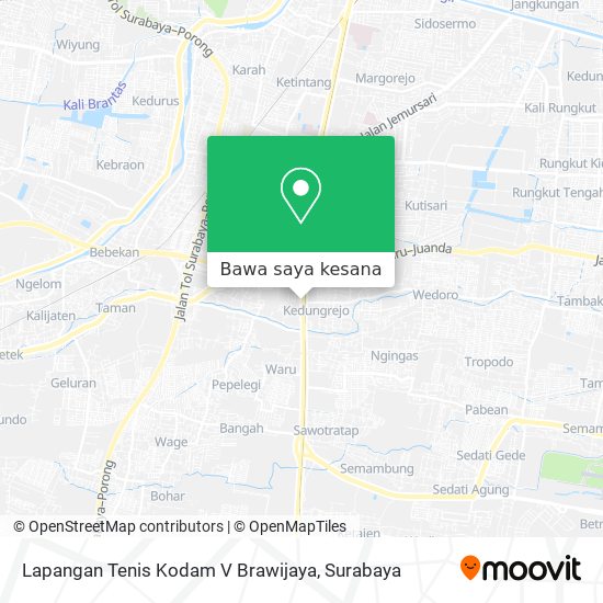 Peta Lapangan Tenis Kodam V Brawijaya