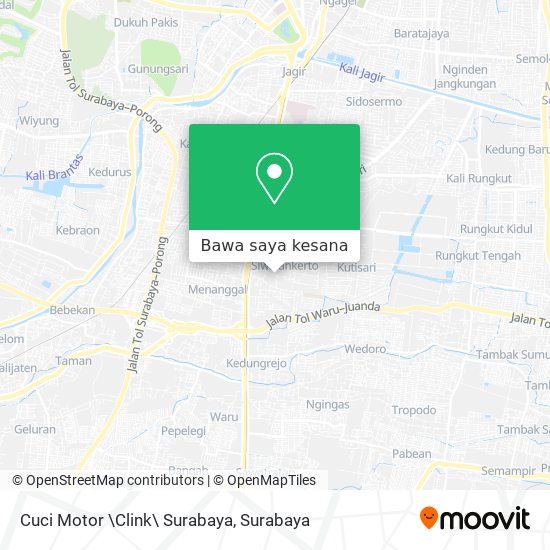 Peta Cuci Motor \Clink\ Surabaya