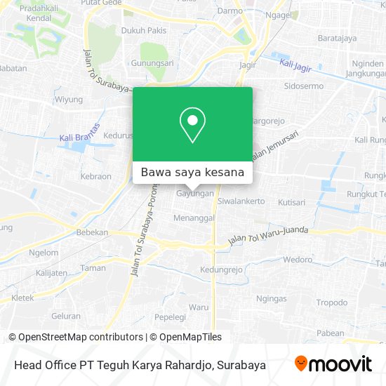 Peta Head Office PT Teguh Karya Rahardjo