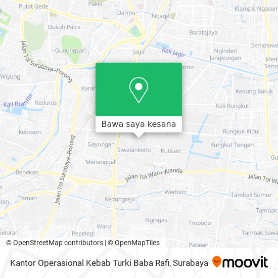 Peta Kantor Operasional Kebab Turki Baba Rafi
