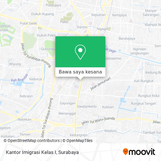 Peta Kantor Imigrasi Kelas I