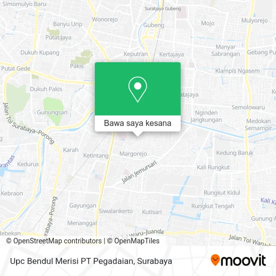 Peta Upc Bendul Merisi PT Pegadaian