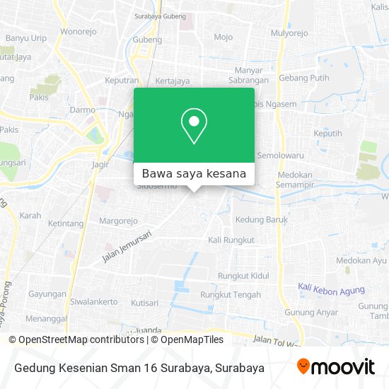 Peta Gedung Kesenian Sman 16 Surabaya