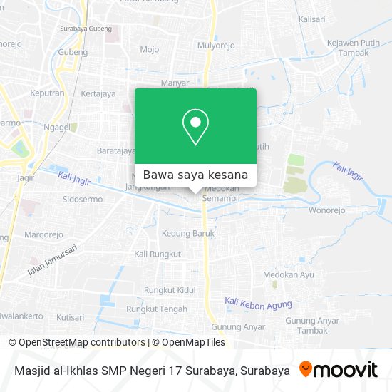 Peta Masjid al-Ikhlas SMP Negeri 17 Surabaya