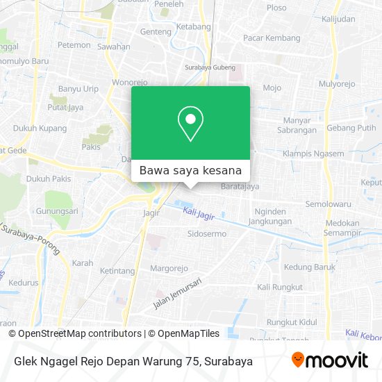 Peta Glek Ngagel Rejo Depan Warung 75