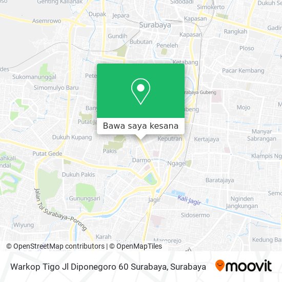 Peta Warkop Tigo Jl Diponegoro 60 Surabaya
