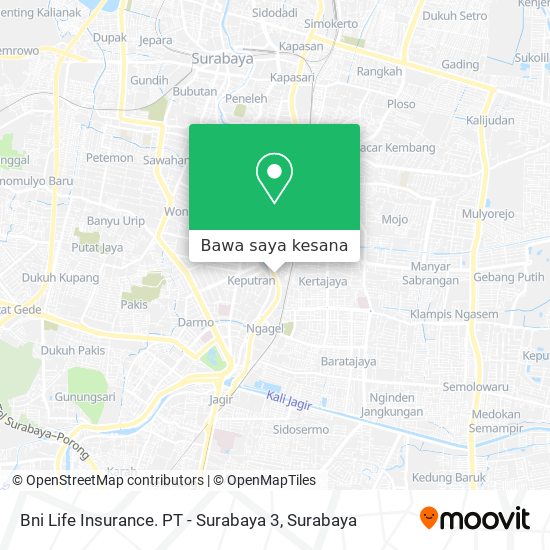 Peta Bni Life Insurance. PT - Surabaya 3