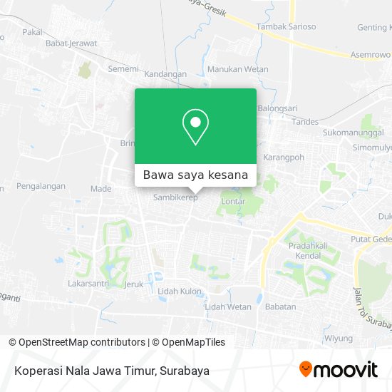Peta Koperasi Nala Jawa Timur