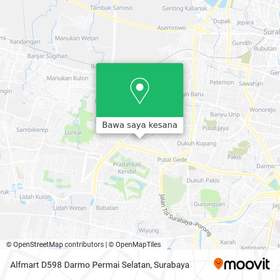 Peta Alfmart D598 Darmo Permai Selatan