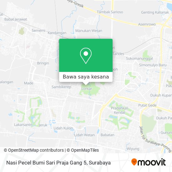 Peta Nasi Pecel Bumi Sari Praja Gang 5