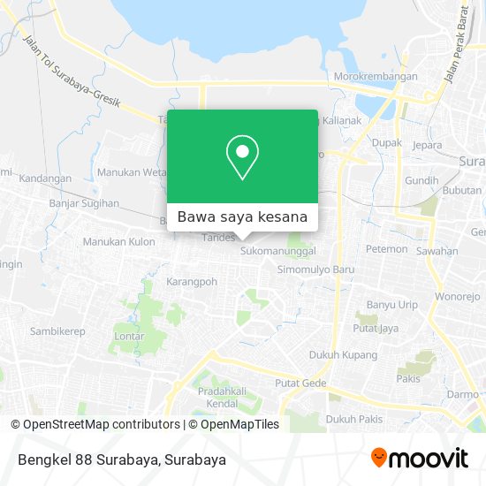 Peta Bengkel 88 Surabaya