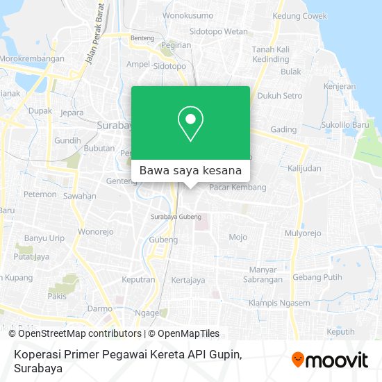 Peta Koperasi Primer Pegawai Kereta API Gupin