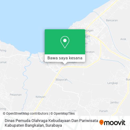 Peta Dinas Pemuda Olahraga Kebudayaan Dan Pariwisata Kabupaten Bangkalan