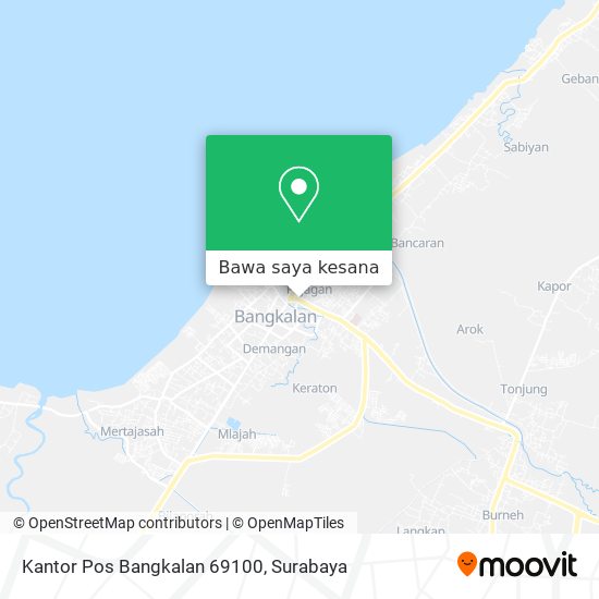 Peta Kantor Pos Bangkalan 69100