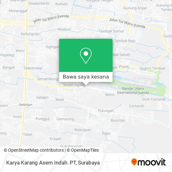 Peta Karya Karang Asem Indah. PT