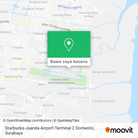 Peta Starbucks-Juanda Airport Terminal 2 Domestic