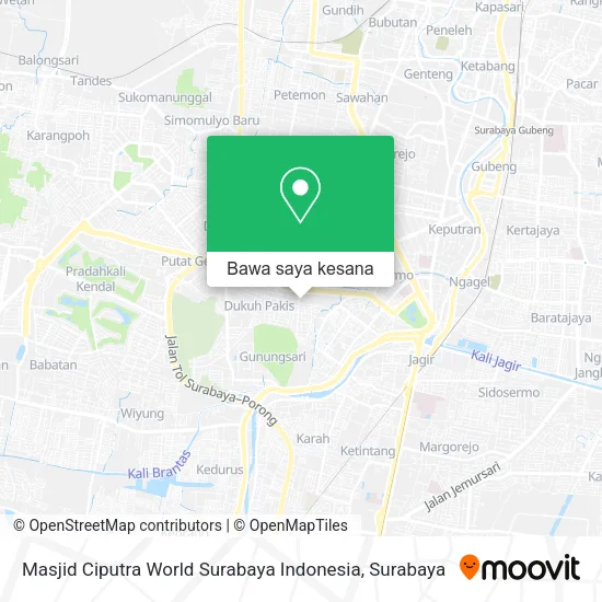 Peta Masjid Ciputra World Surabaya Indonesia