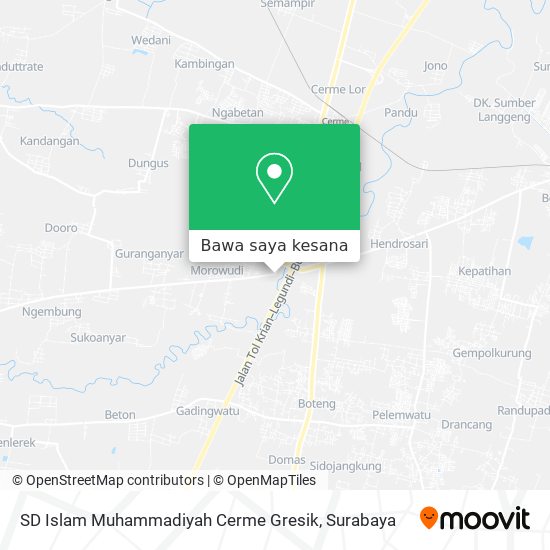 Peta SD Islam Muhammadiyah Cerme Gresik