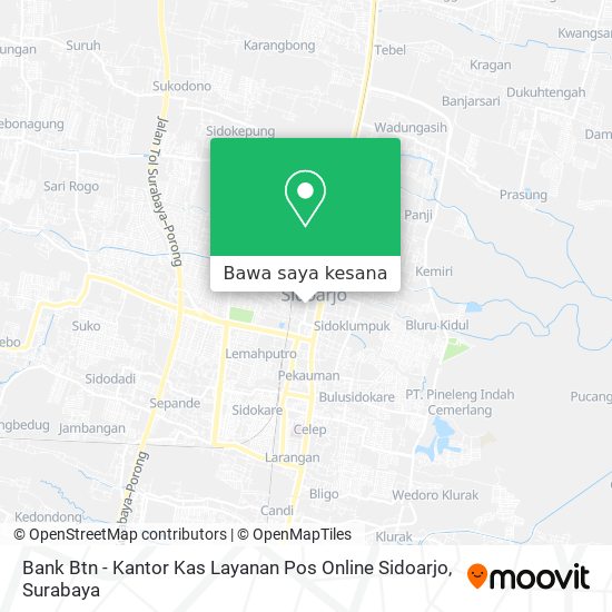 Peta Bank Btn - Kantor Kas Layanan Pos Online Sidoarjo