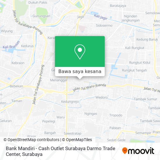 Peta Bank Mandiri - Cash Outlet Surabaya Darmo Trade Center
