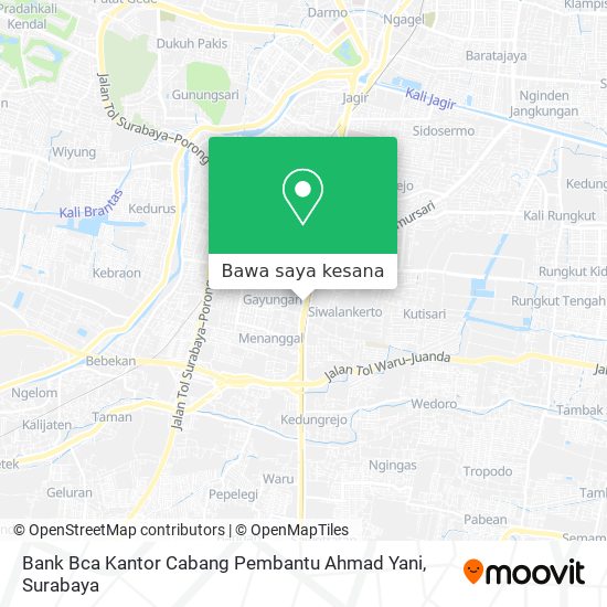 Peta Bank Bca Kantor Cabang Pembantu Ahmad Yani