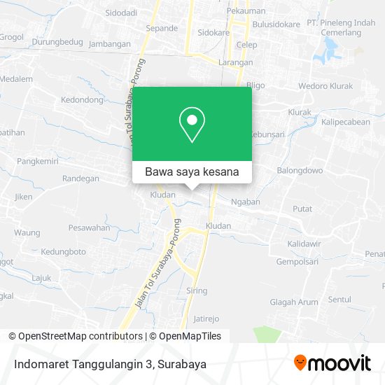 Peta Indomaret Tanggulangin 3