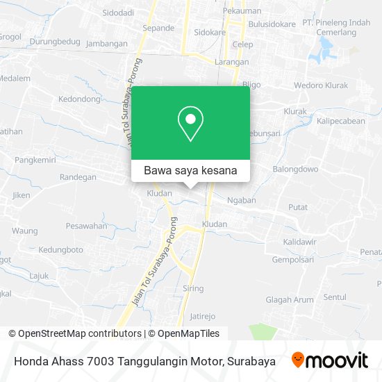 Peta Honda Ahass 7003 Tanggulangin Motor