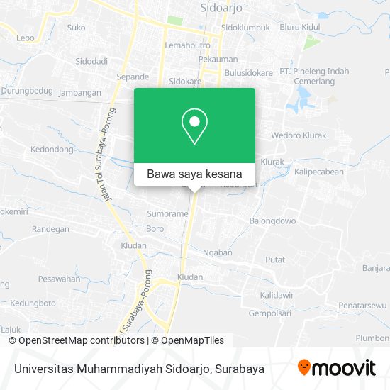 Peta Universitas Muhammadiyah Sidoarjo