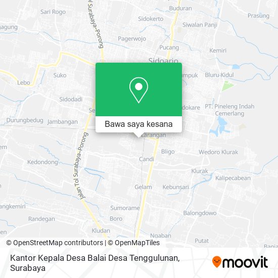 Peta Kantor Kepala Desa Balai Desa Tenggulunan