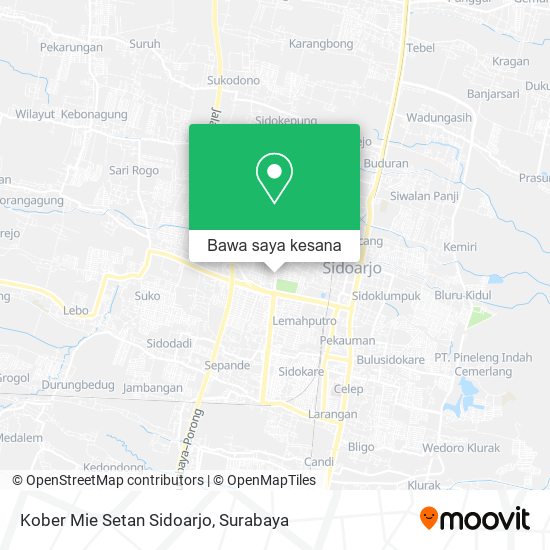 Peta Kober Mie Setan Sidoarjo