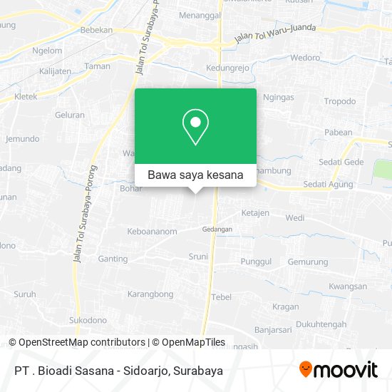 Peta PT . Bioadi Sasana - Sidoarjo