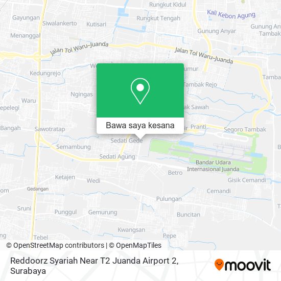 Peta Reddoorz Syariah Near T2 Juanda Airport 2