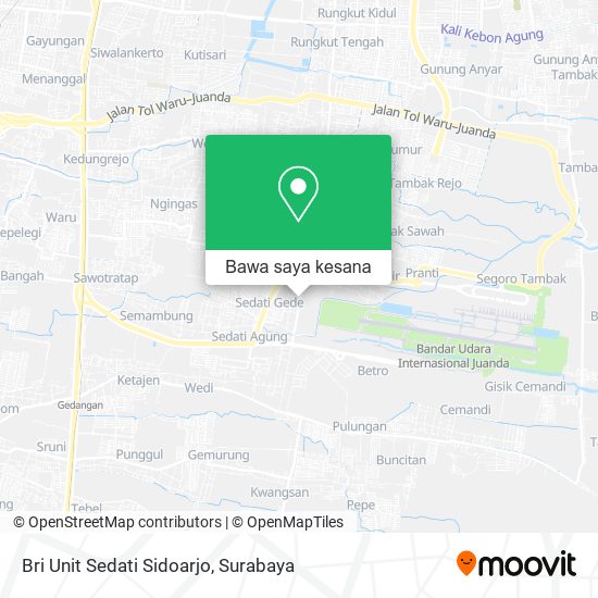 Peta Bri Unit Sedati Sidoarjo