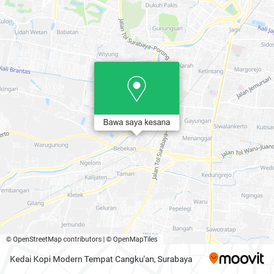 Peta Kedai Kopi Modern Tempat Cangku'an
