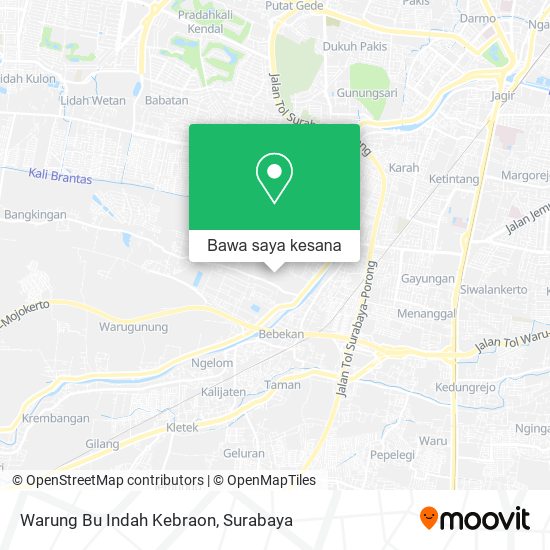 Peta Warung Bu Indah Kebraon