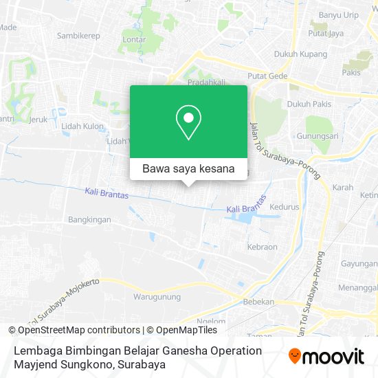 Peta Lembaga Bimbingan Belajar Ganesha Operation Mayjend Sungkono