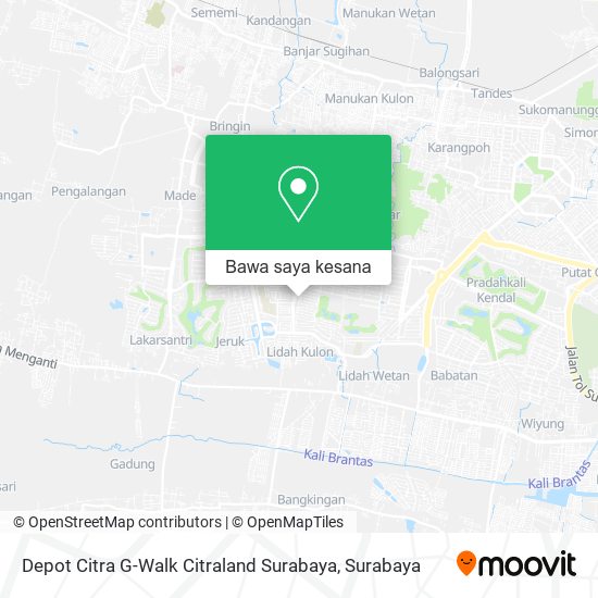 Peta Depot Citra G-Walk Citraland Surabaya