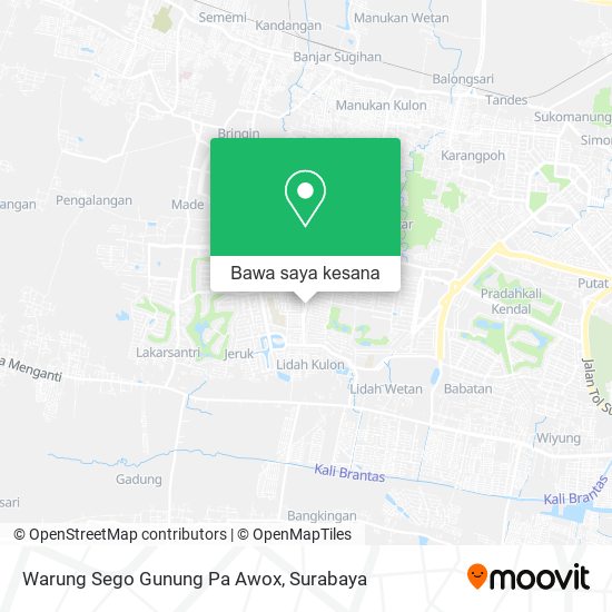 Peta Warung Sego Gunung Pa Awox