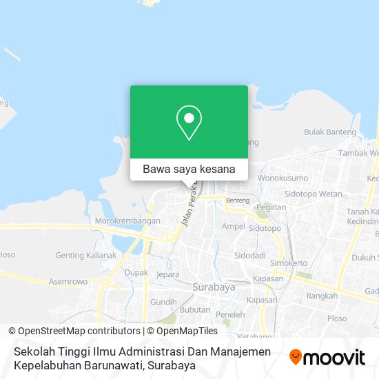 Peta Sekolah Tinggi Ilmu Administrasi Dan Manajemen Kepelabuhan Barunawati
