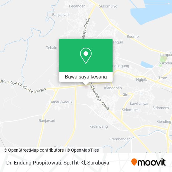 Peta Dr. Endang Puspitowati, Sp.Tht-Kl