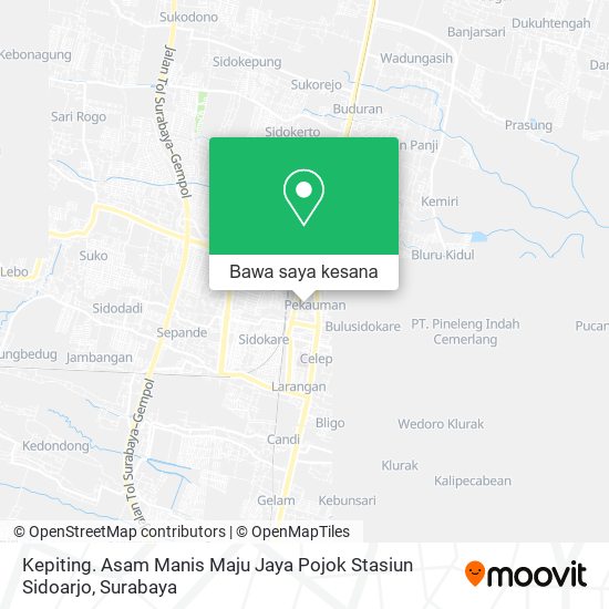 Peta Kepiting. Asam Manis Maju Jaya Pojok Stasiun Sidoarjo