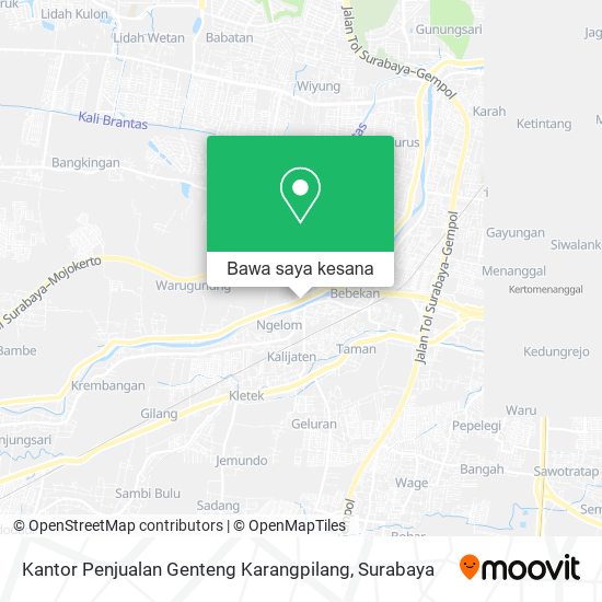 Peta Kantor Penjualan Genteng Karangpilang