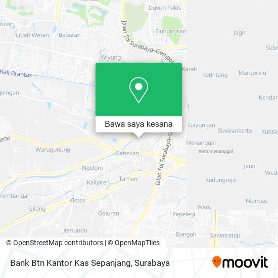 Peta Bank Btn Kantor Kas Sepanjang