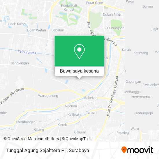 Peta Tunggal Agung Sejahtera PT