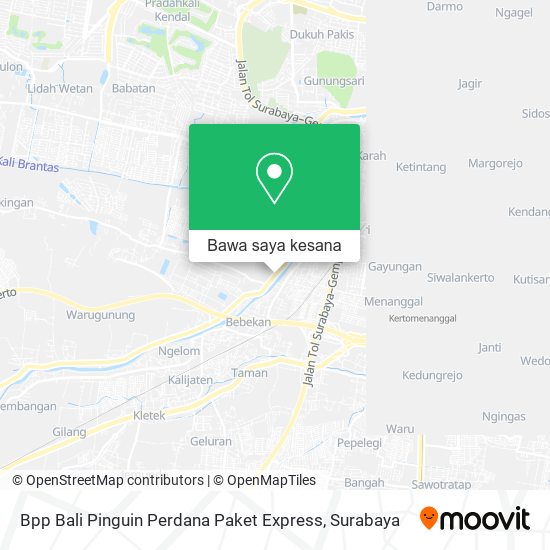 Peta Bpp Bali Pinguin Perdana Paket Express
