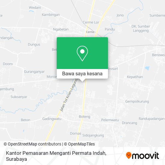 Peta Kantor Pemasaran Menganti Permata Indah