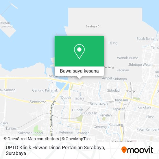 Peta UPTD Klinik Hewan Dinas Pertanian Surabaya