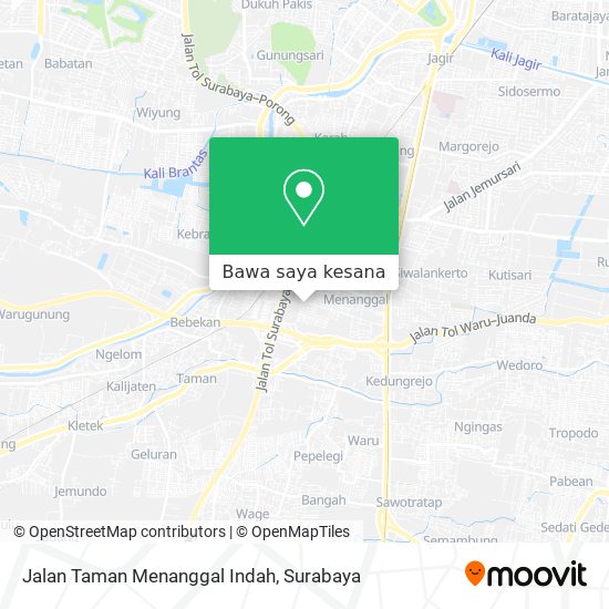 Peta Jalan Taman Menanggal Indah