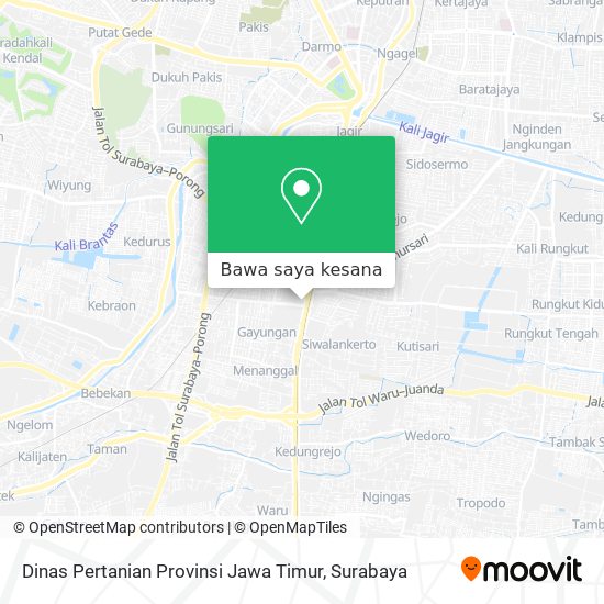 Peta Dinas Pertanian Provinsi Jawa Timur